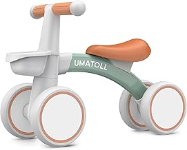Baby Balance Bike for 1 Year Old Boys Girls, 12-24 Months Toddler Balance Bike with Removable Basket, Adjustable Seat, 4 Wheels Infant Bike, First Birthday Gift