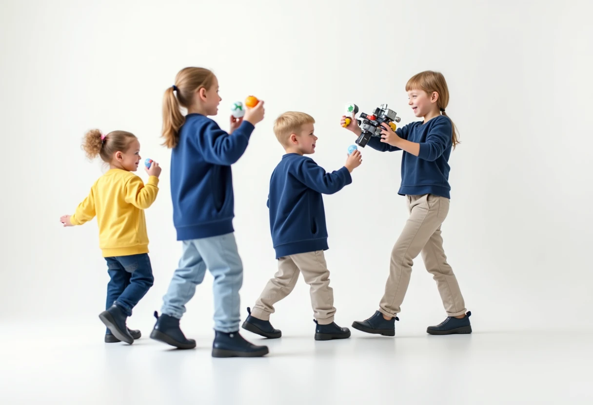 Children playing with toys